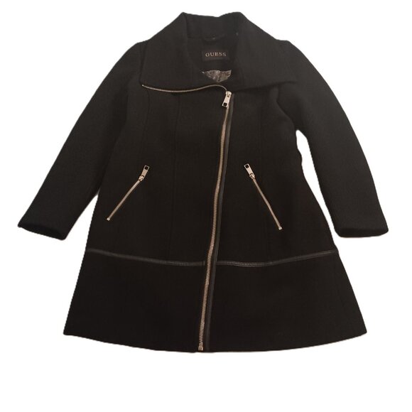 Guess Asymmetrical Wool Blend Baddie Whimsigoth Coat L – Large - Picture 2 of 16